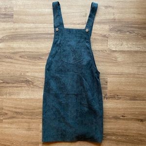 ❌ SOLD ❌ Green Corduroy Overall Dress